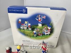 Dept 56 Kiddie Parade 4th of July Kids Figure Dog Wagon Patriotic Summer Village