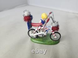 Dept 56 Kiddie Parade 4th of July Kids Figure Dog Wagon Patriotic Summer Village