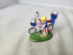 Dept 56 Kiddie Parade 4th of July Kids Figure Dog Wagon Patriotic Summer Village