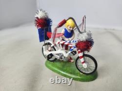 Dept 56 Kiddie Parade 4th of July Kids Figure Dog Wagon Patriotic Summer Village