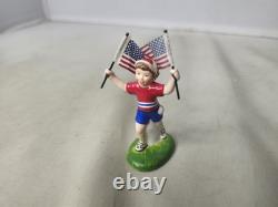 Dept 56 Kiddie Parade 4th of July Kids Figure Dog Wagon Patriotic Summer Village