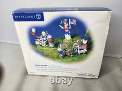 Dept 56 Kiddie Parade 4th of July Kids Figure Dog Wagon Patriotic Summer Village