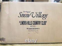 Dept 56 LINDEN HILLS COUNTRY CLUB 2 Pc Set Retired Luminated OSV No. 54917