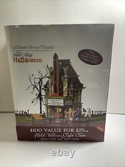 Dept 56 La Ghosti Halloween Movie Theater Snow Village LaGhosti 2004 Complete