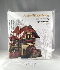 Dept 56 Lot of 2 Animated ALPEN WOOLEN MILL + HOME FROM THE MILL Alpine D56