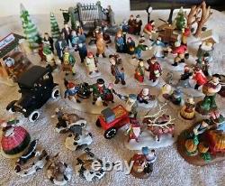Dept 56 Lot of 44 Figurines Animals A Christmas Carol Ford Car Reindeer Trees GC