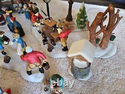 Dept 56 Lot of 44 Figurines Animals A Christmas Carol Ford Car Reindeer Trees GC
