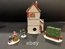 Dept 56 MERCHANT SHOPS (set of 5 buildings) #59269 plus 3 groups of accessories