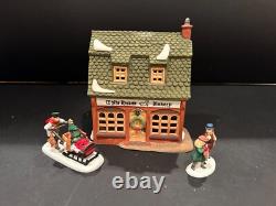 Dept 56 MERCHANT SHOPS (set of 5 buildings) #59269 plus 3 groups of accessories