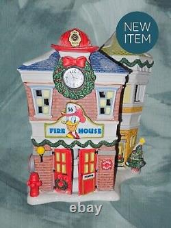 Dept 56 Mickey's Merry Christmas Village's Donald's Fire Station No Box/Flag