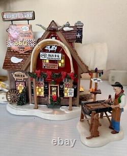 Dept 56 Mighty Fine BBQ Snow Village RETIRED With Grill Master Figurine No Box