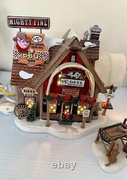 Dept 56 Mighty Fine BBQ Snow Village RETIRED With Grill Master Figurine No Box