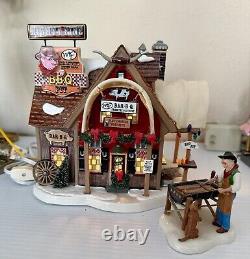 Dept 56 Mighty Fine BBQ Snow Village RETIRED With Grill Master Figurine No Box