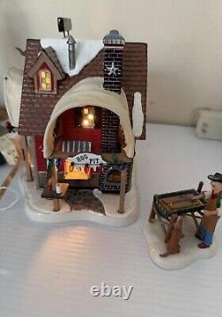 Dept 56 Mighty Fine BBQ Snow Village RETIRED With Grill Master Figurine No Box