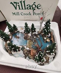 Dept 56 Mill Creek Inc Pond, Curved and Straight Sections, Bench, Woodld Animal