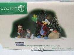 Dept 56 North Pole Disney Mickeys Cratchits Cottage with Merry Mickey Cratchit M68