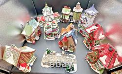 Dept 56 North Pole Series Christmas Lot (10) + Lights Snowflake Studio, 90's