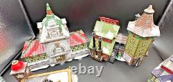 Dept 56 North Pole Series Christmas Lot (10) + Lights Snowflake Studio, 90's