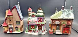 Dept 56 North Pole Series Christmas Lot (10) + Lights Snowflake Studio, 90's