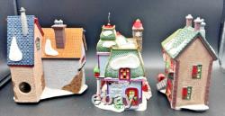 Dept 56 North Pole Series Christmas Lot (10) + Lights Snowflake Studio, 90's