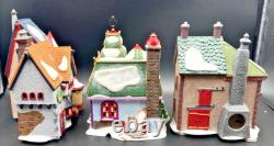 Dept 56 North Pole Series Christmas Lot (10) + Lights Snowflake Studio, 90's