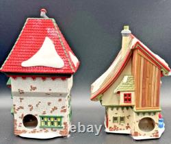 Dept 56 North Pole Series Christmas Lot (10) + Lights Snowflake Studio, 90's