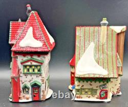 Dept 56 North Pole Series Christmas Lot (10) + Lights Snowflake Studio, 90's