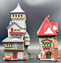 Dept 56 North Pole Series Christmas Lot (10) + Lights Snowflake Studio, 90's