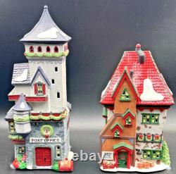 Dept 56 North Pole Series Christmas Lot (10) + Lights Snowflake Studio, 90's