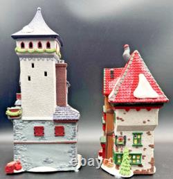 Dept 56 North Pole Series Christmas Lot (10) + Lights Snowflake Studio, 90's