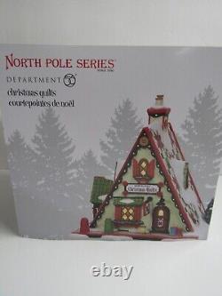 Dept 56 North Pole Series Christmas Quilts 6009771 New MIP Free Shipping