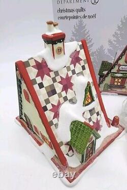 Dept 56 North Pole Series Christmas Quilts 6009771 New MIP Free Shipping