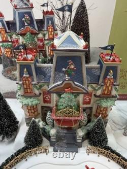 Dept 56 North Pole Series Glacier Park Pavilion 56755 Complete 9 Pc Gift Set