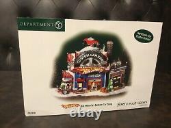 Dept 56 North Pole Series -hot Wheel's Custom Car Shop Rare