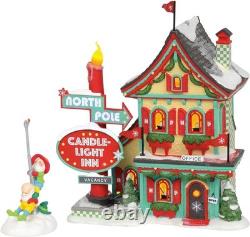 Dept 56 North Pole Village Welcoming Christmas Candle-Light Inn Building 6002292