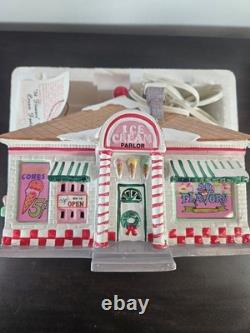 Dept 56 Original Snow Village 56 Flavors Ice Cream Parlor #51519