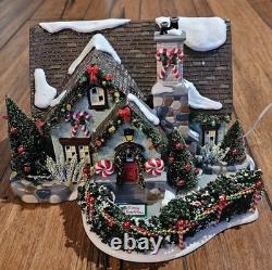 Dept 56 Peppermint House Snow Village Christmas Lane Set Lighted Works 2004