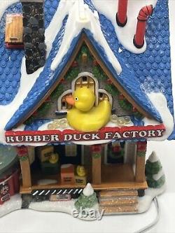 Dept. 56 Rubber Duck Factory with Elf #799920 North Pole Series Complete Working