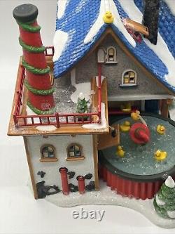 Dept. 56 Rubber Duck Factory with Elf #799920 North Pole Series Complete Working