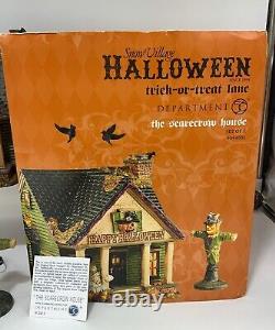 Dept 56 SV Halloween The Scarecrow House Set of 2 #4044881 Trick Or Treat Lane