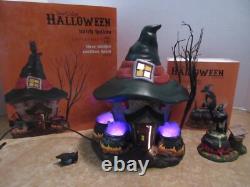 Dept. 56 Snow Village 2013 Halloween Three Witches Cauldron Haunt &Fire Burn