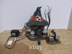 Dept. 56 Snow Village 2013 Halloween Three Witches Cauldron Haunt &Fire Burn