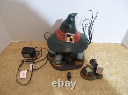 Dept. 56 Snow Village 2013 Halloween Three Witches Cauldron Haunt &Fire Burn