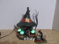 Dept. 56 Snow Village 2013 Halloween Three Witches Cauldron Haunt &Fire Burn