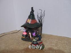 Dept. 56 Snow Village 2013 Halloween Three Witches Cauldron Haunt &Fire Burn