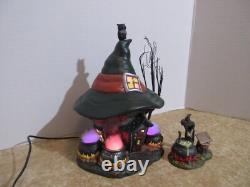 Dept. 56 Snow Village 2013 Halloween Three Witches Cauldron Haunt &Fire Burn