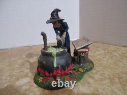 Dept. 56 Snow Village 2013 Halloween Three Witches Cauldron Haunt &Fire Burn