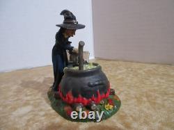 Dept. 56 Snow Village 2013 Halloween Three Witches Cauldron Haunt &Fire Burn