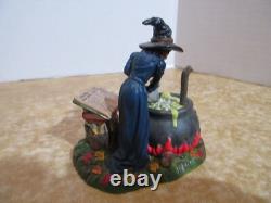 Dept. 56 Snow Village 2013 Halloween Three Witches Cauldron Haunt &Fire Burn