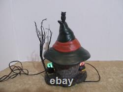Dept. 56 Snow Village 2013 Halloween Three Witches Cauldron Haunt &Fire Burn